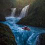 Most beautiful lakes to kayak person-on-watercraft-near-waterfall-1761282